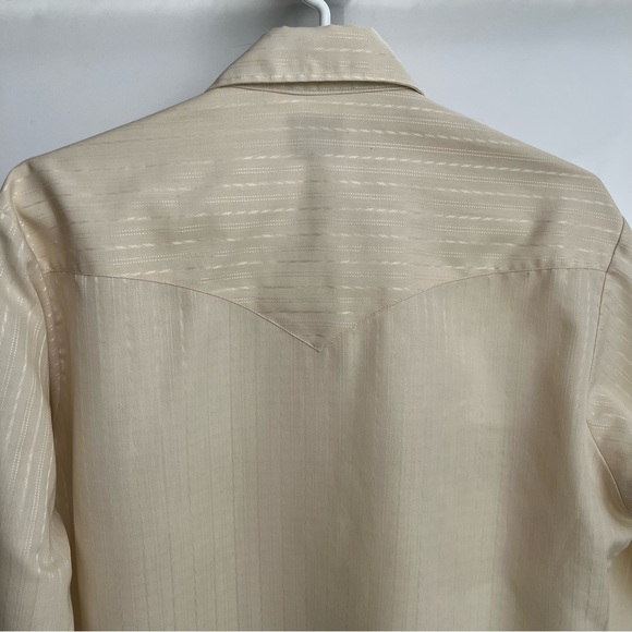 Sears Mens store 1960s - vintage classic Western Pearl snaps size L - Long tails - Picture 5 of 7
